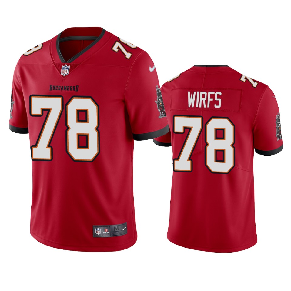 Men Nike Tampa Bay Buccaneers 78 Tristan Wirfs Red 2020 NFL Draft Vapor Limited Jersey